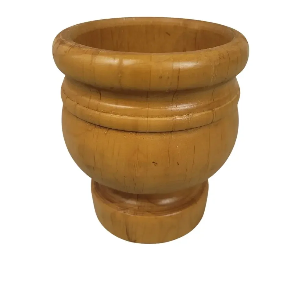 Vintage Wooden Mortar w/ Pestle 5.5